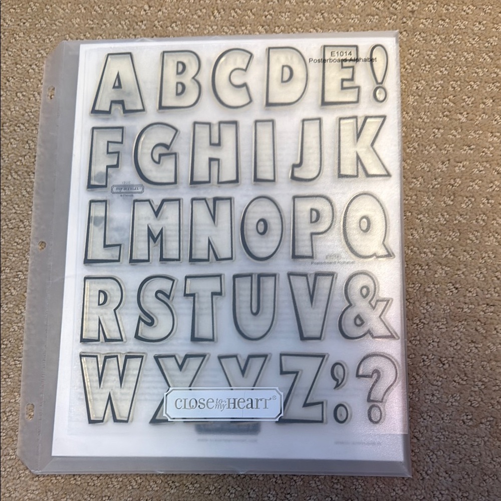 NWT Close to My Heart Alphabet Stamp Set